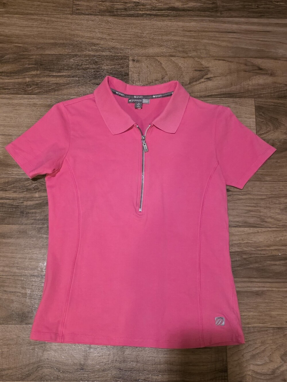 Spanner Sport  Women's Pink Zip Polo Top